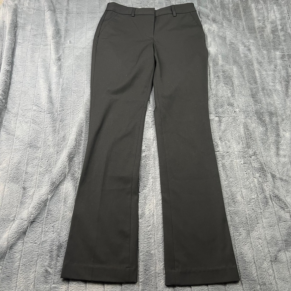 Express Columnist Barely Boot Mid Rise Black Stretch Dress Pants 4R 13077